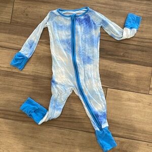 Little Sleepies Watercolor Print Zippy, Size 6-12 Months